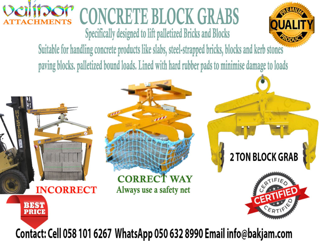 BLOCK GRAB BLOCK LIFTERCONCRETE BLOCK GRABS