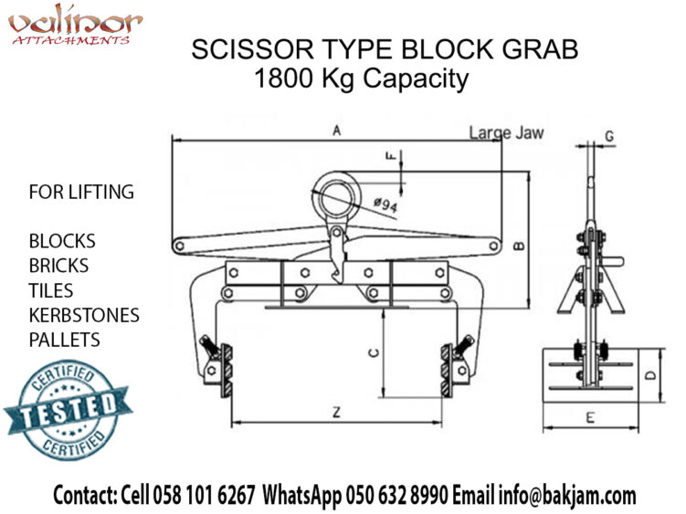 BLOCK GRAB BLOCK LIFTER-CONCRETE BLOCK GRABS