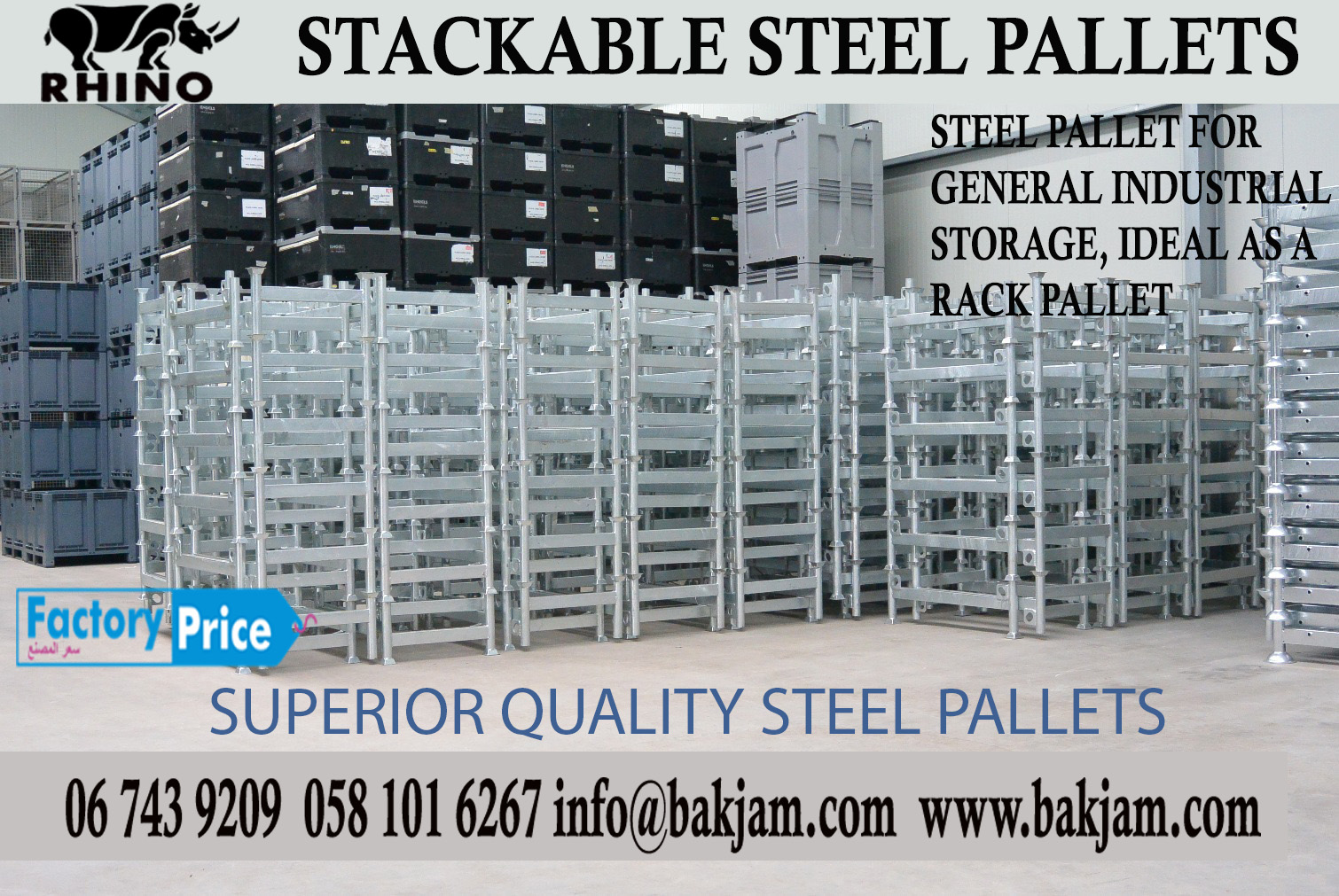 STEEL PALLETS FLAT AND STACKING PALLETS